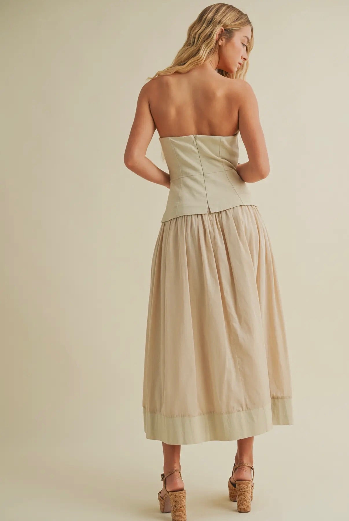 CORSET MIDI DRESS
