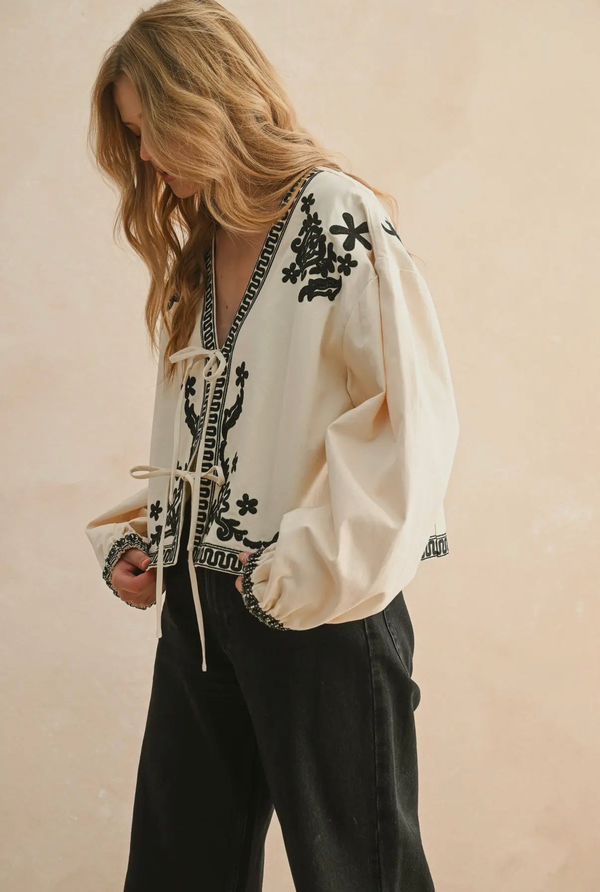 MOUNTAIN HIGH EMBROIDERED TOP