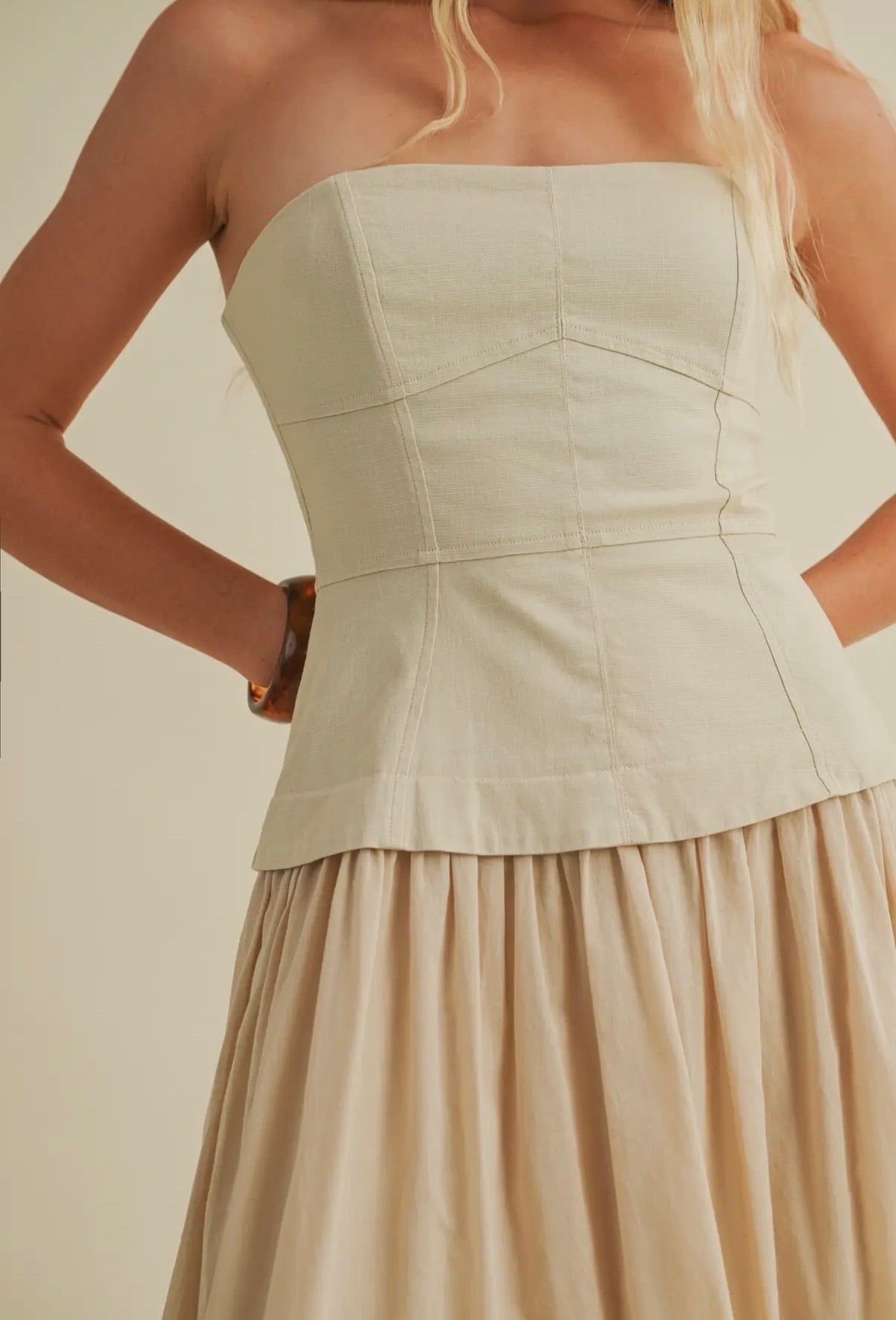 CORSET MIDI DRESS