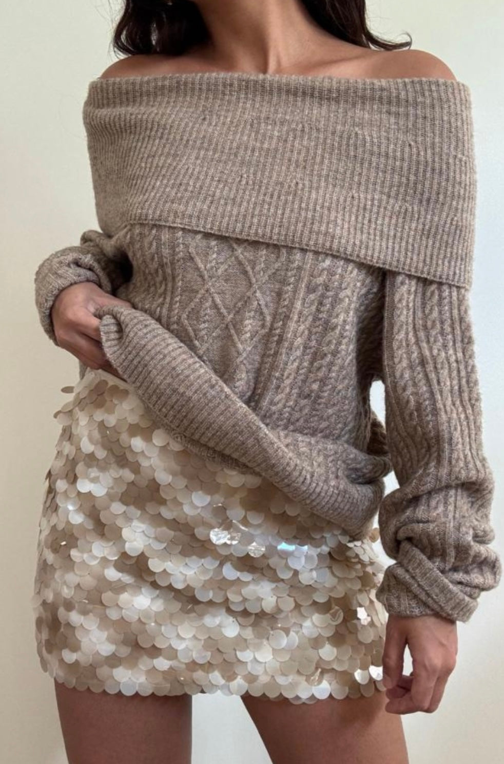 ITS A SEQUIN MINI SKIRT