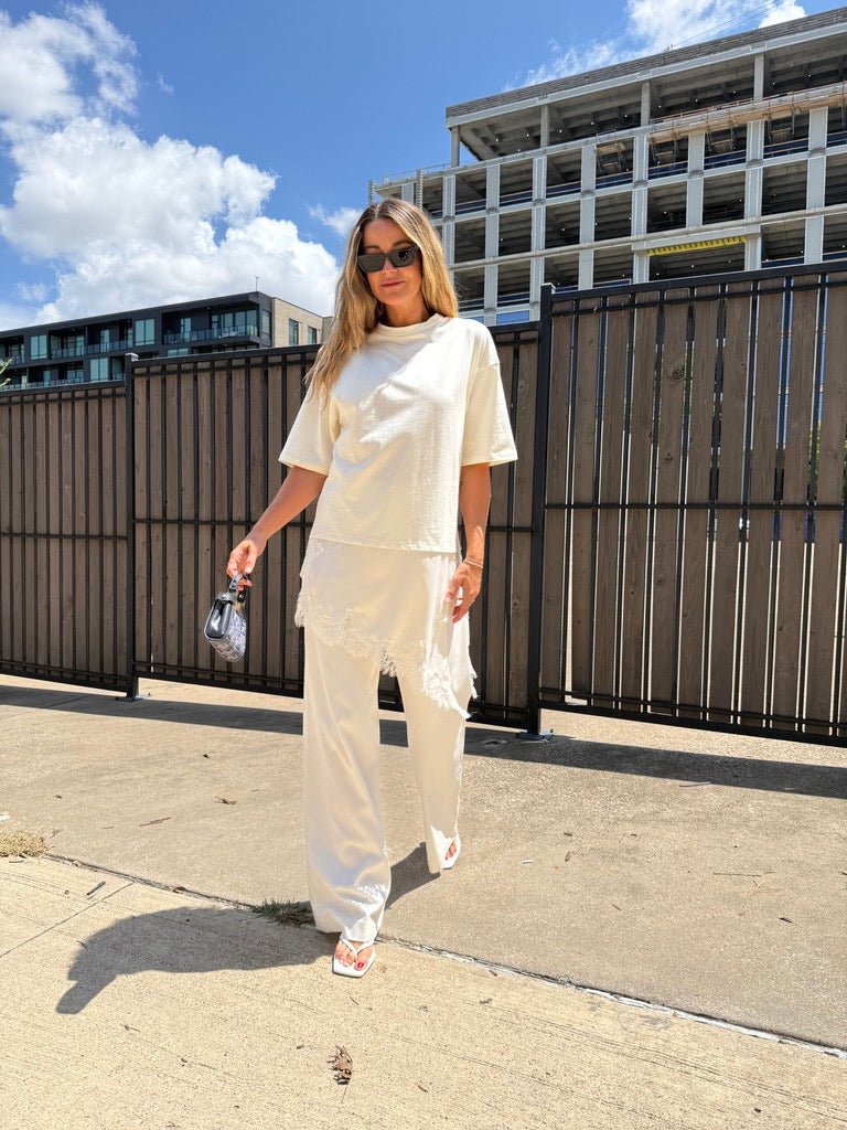 LACE TRIM TSHIRT - Esther Penn