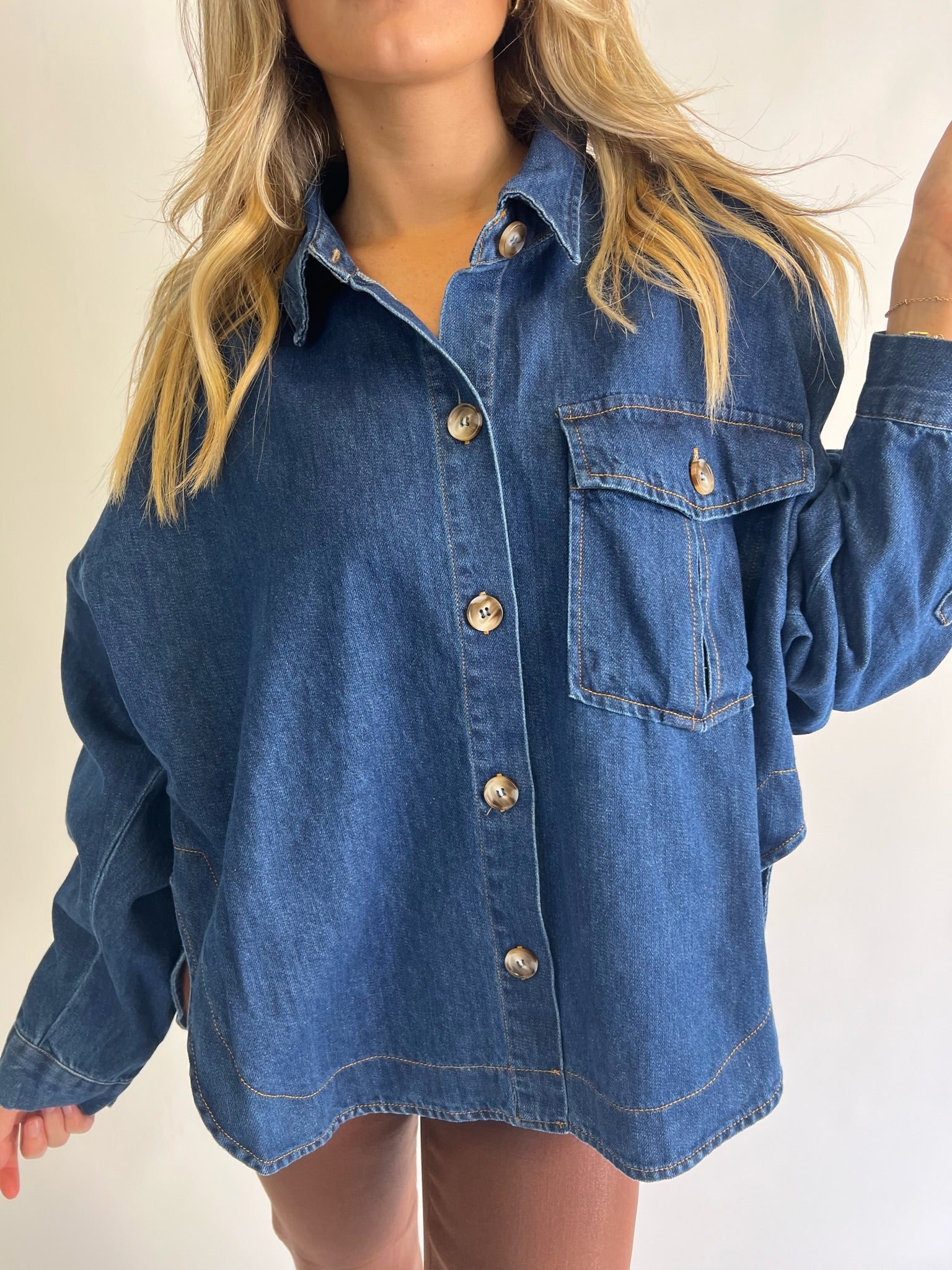 THE KNIGHTLY DENIM TOP