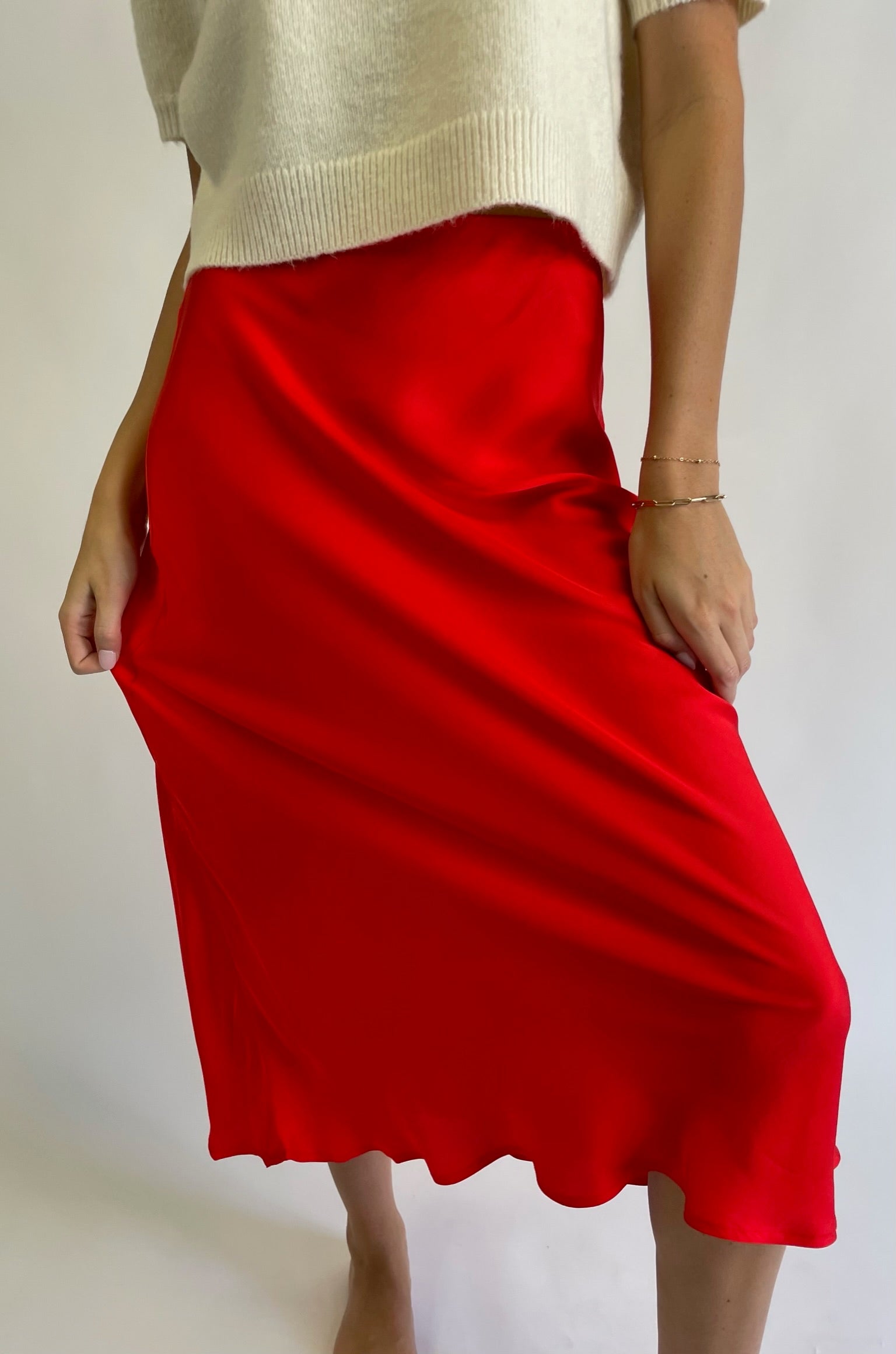 THE ROCK N ROLL MIDI SKIRT