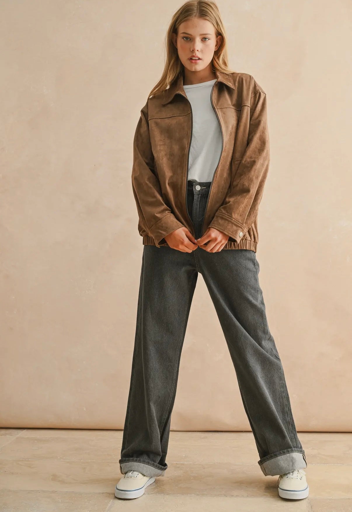 ASPEN SUEDE BOMBER JACKET