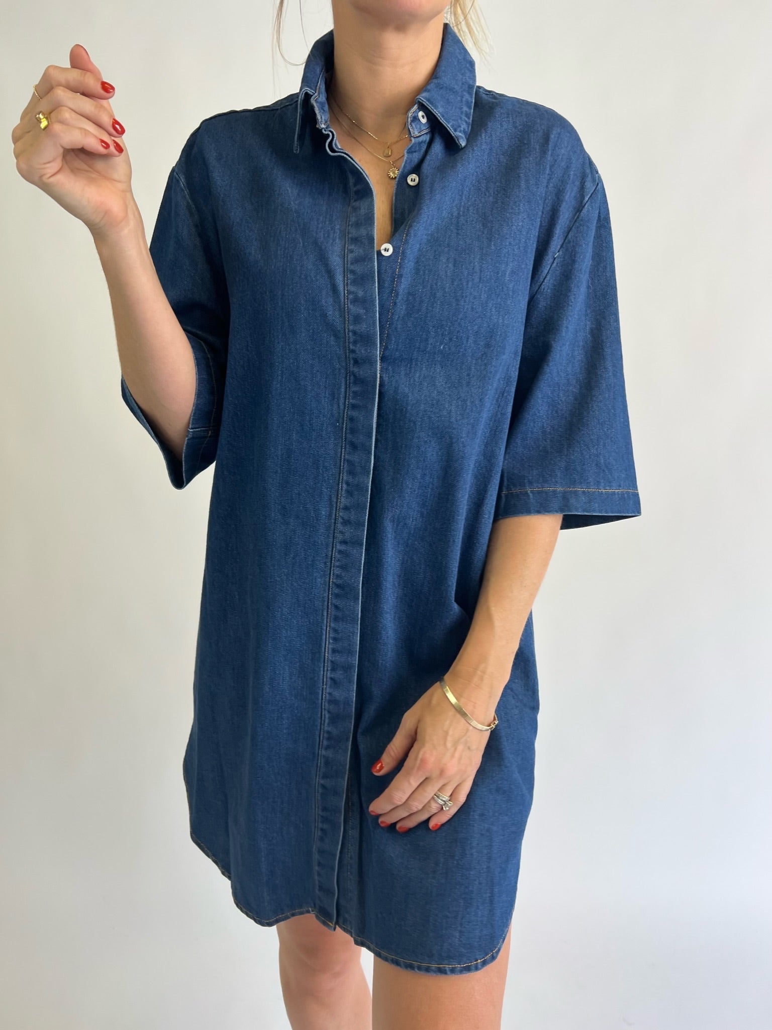 THE GO GETTER DENIM DRESS