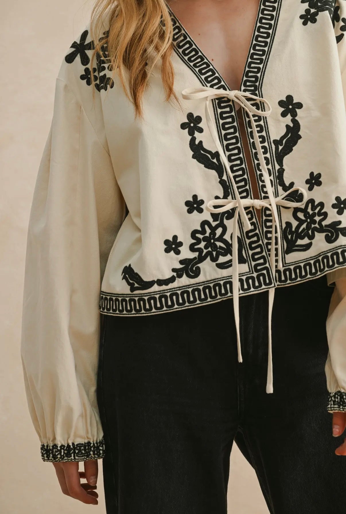 MOUNTAIN HIGH EMBROIDERED TOP