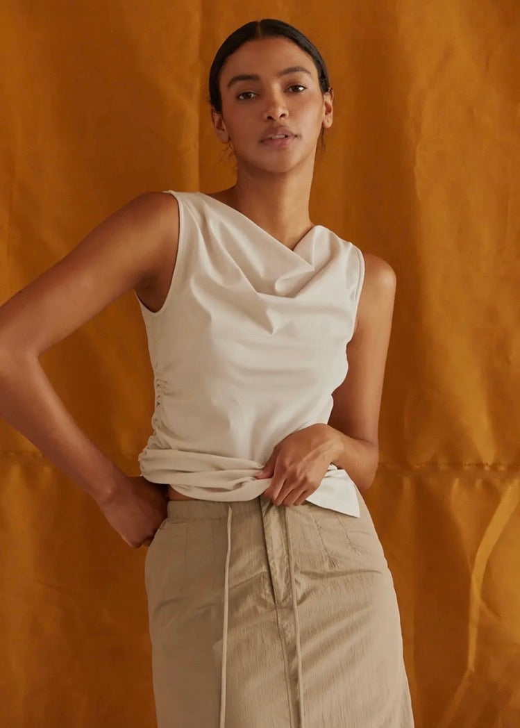 CLEM SHIRRED TOP