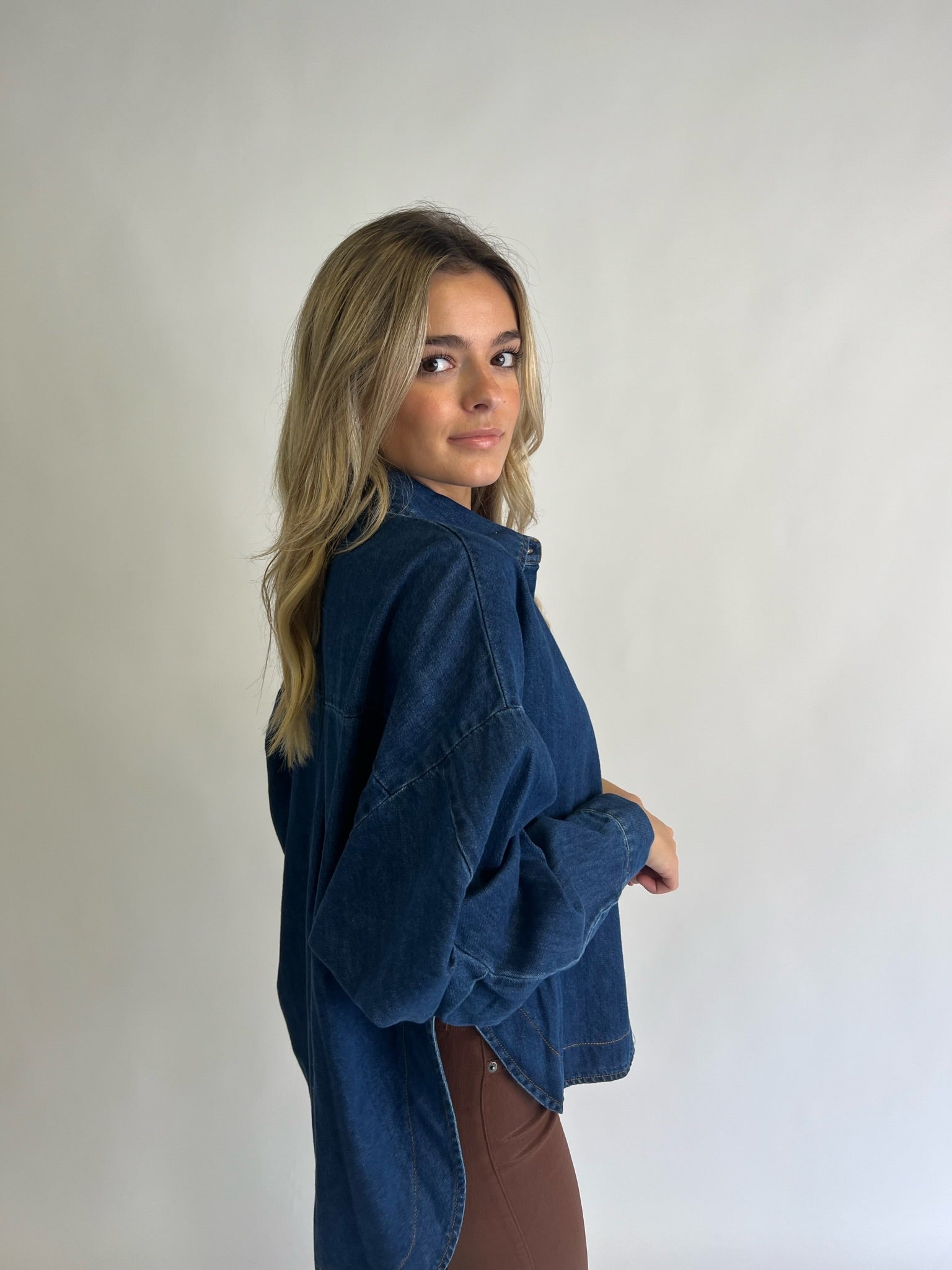 THE KNIGHTLY DENIM TOP