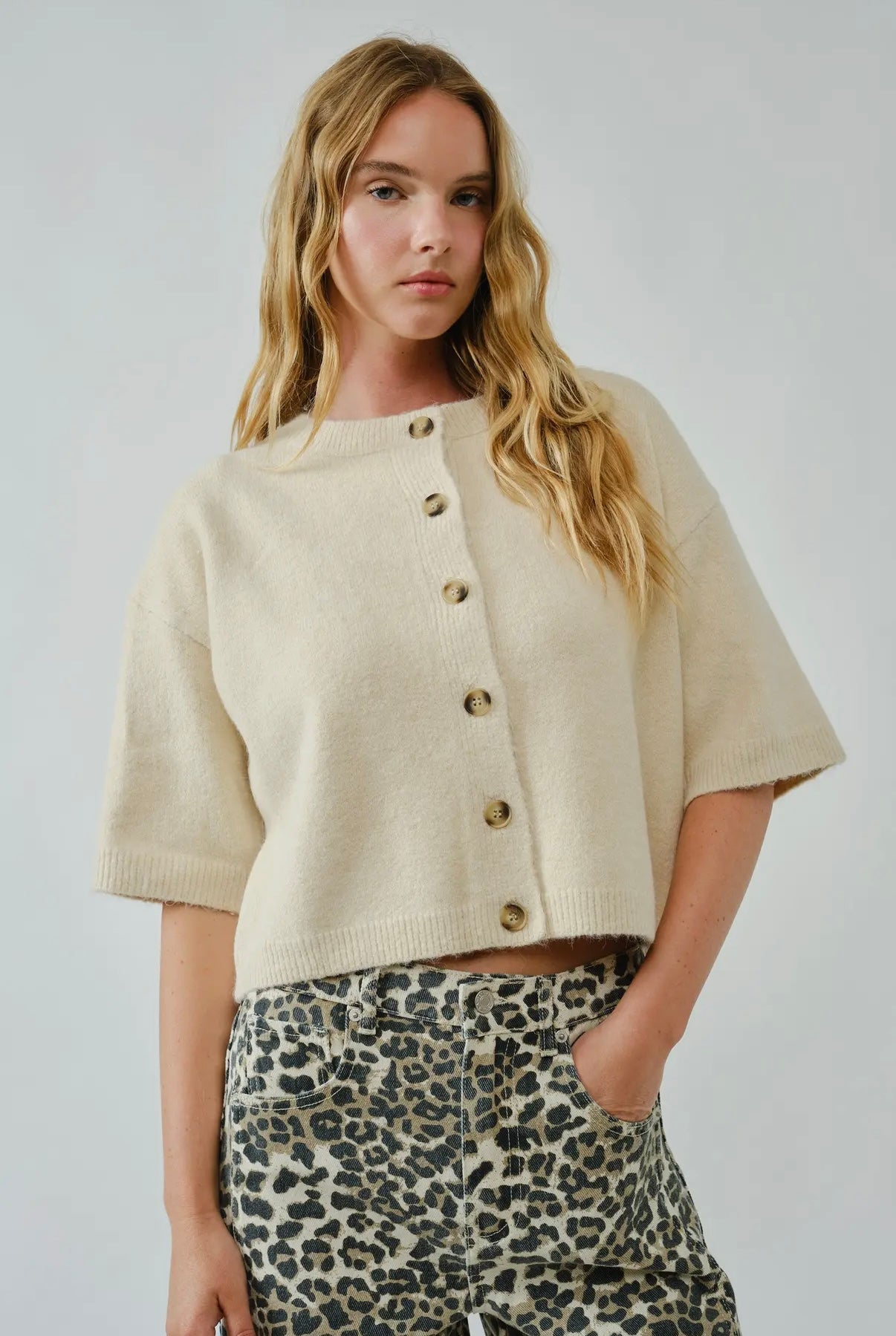 HATTIE SHORT SLEEVE CARDIGAN