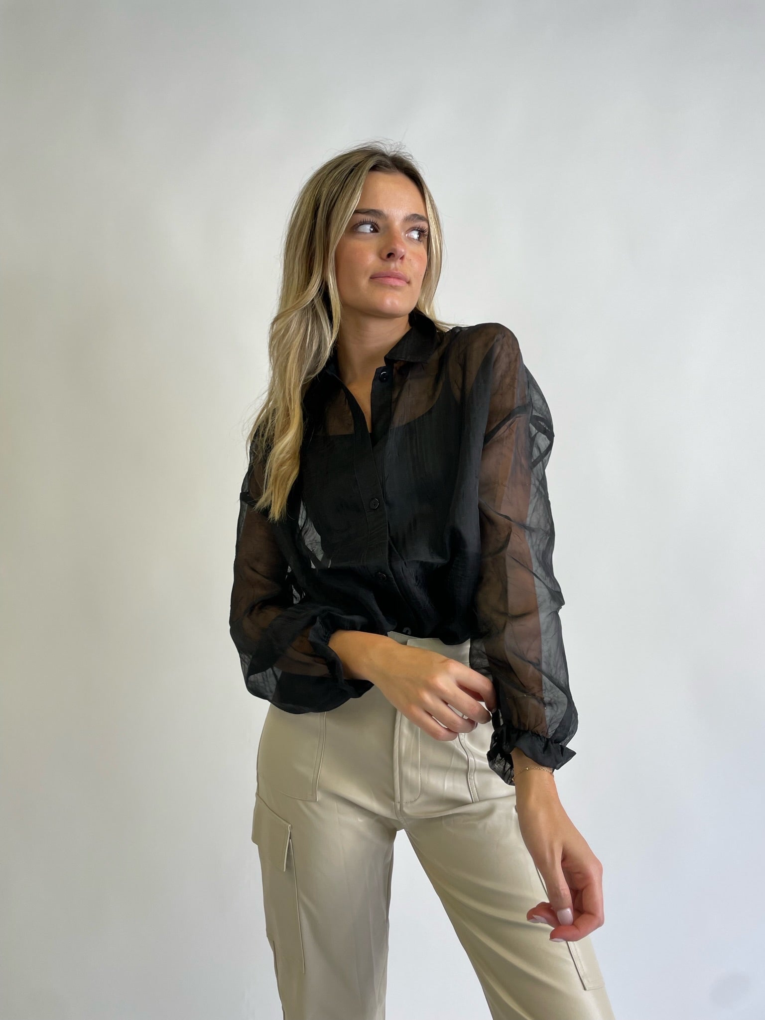 THE EVA SHEER BLOUSE