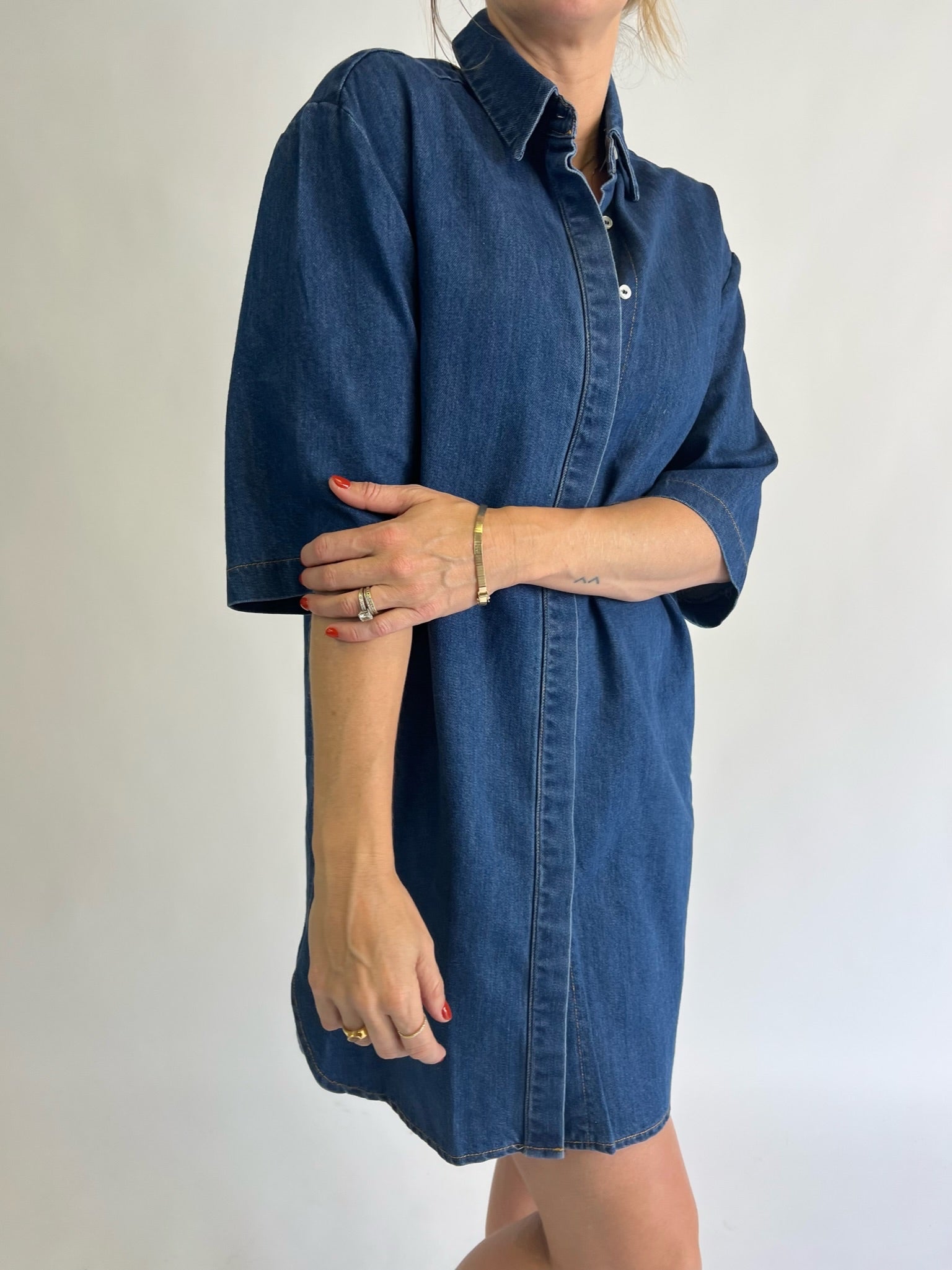 THE GO GETTER DENIM DRESS