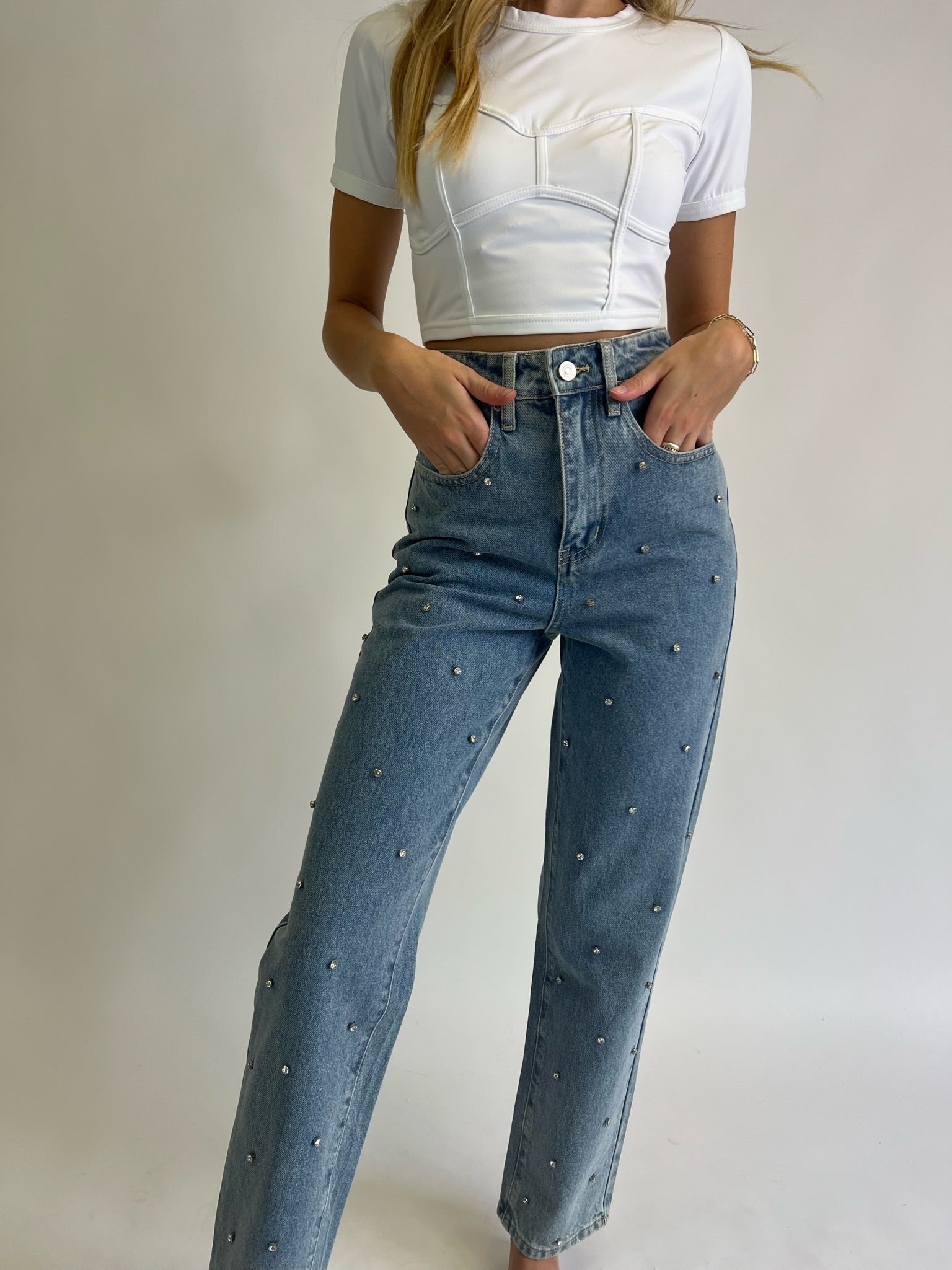 THE STAR STUDDED DENIM