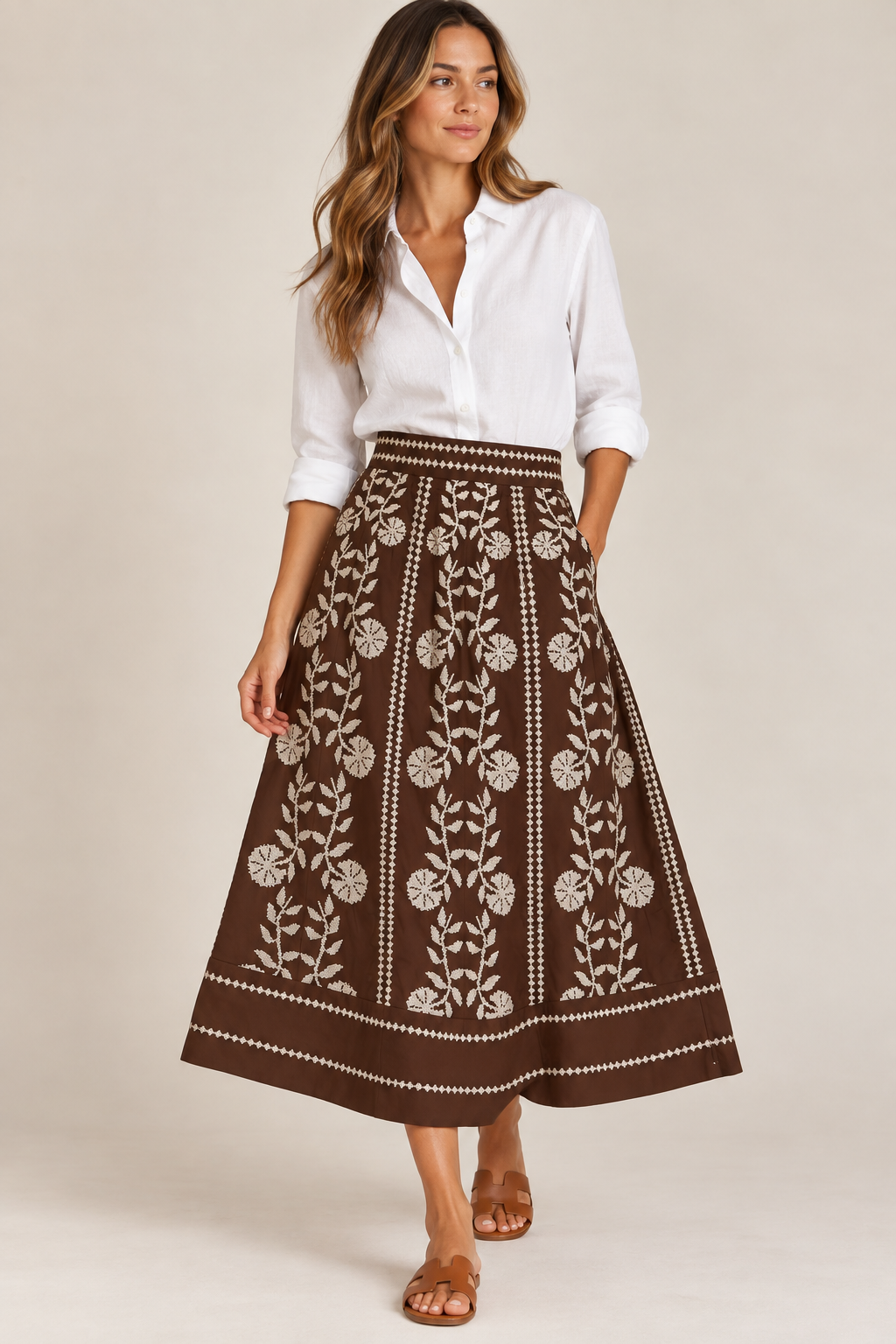 MAELAN MIDI SKIRT