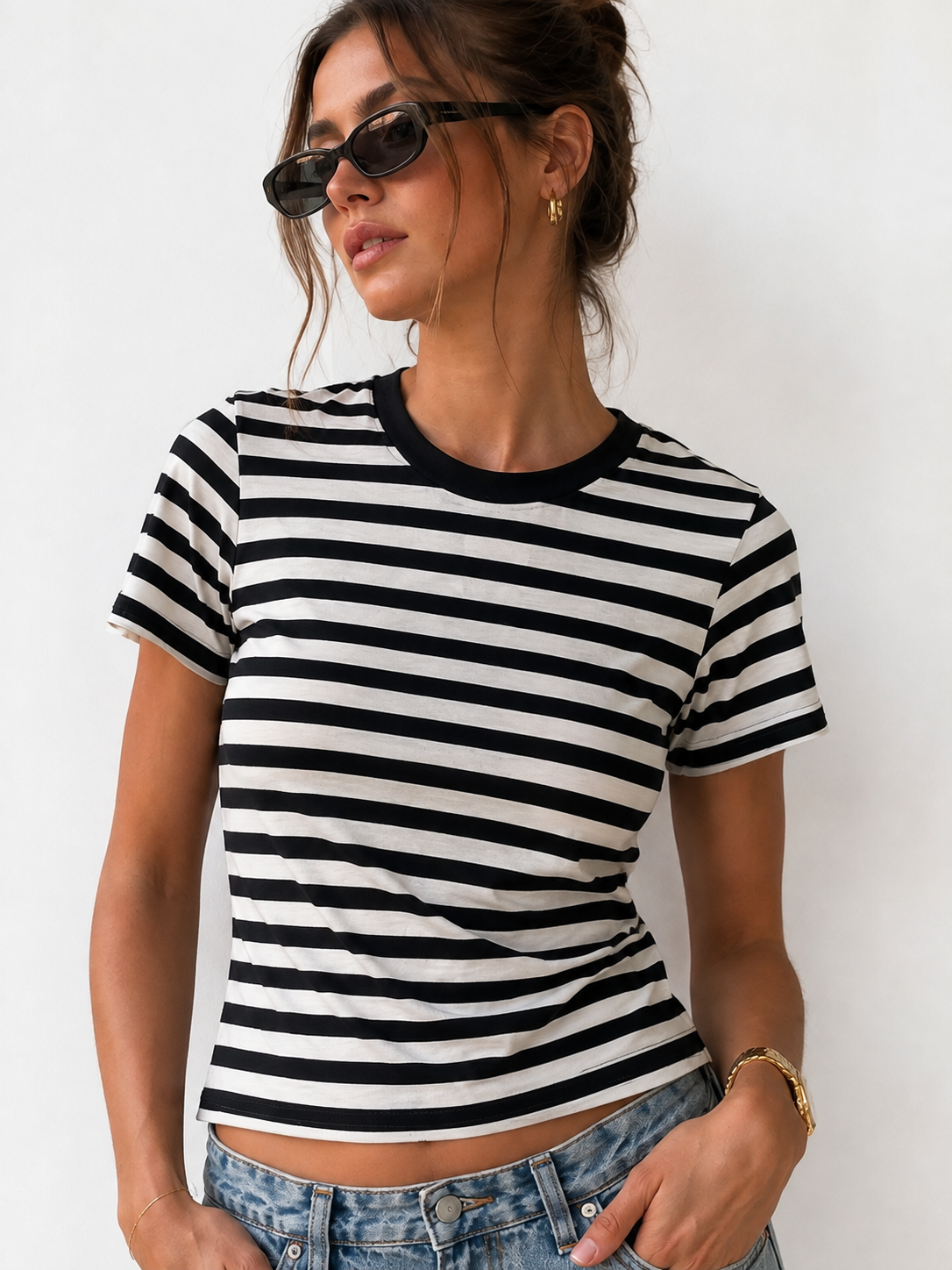 FORE STRIPED TEE