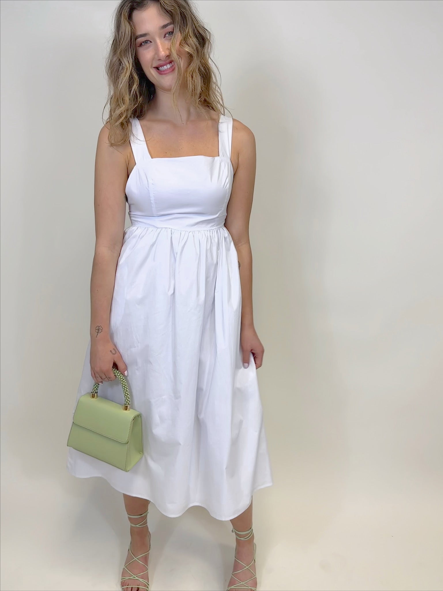 BOW TIE MIDI DRESS
