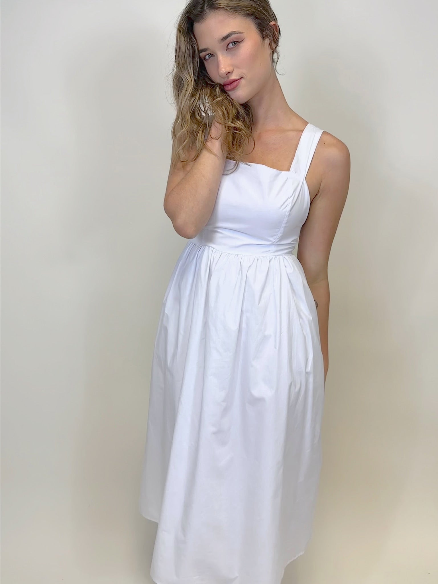 BOW TIE MIDI DRESS