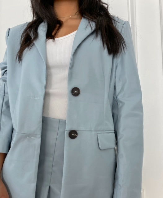 SOMETHING GOOD LEATHER BLAZER
