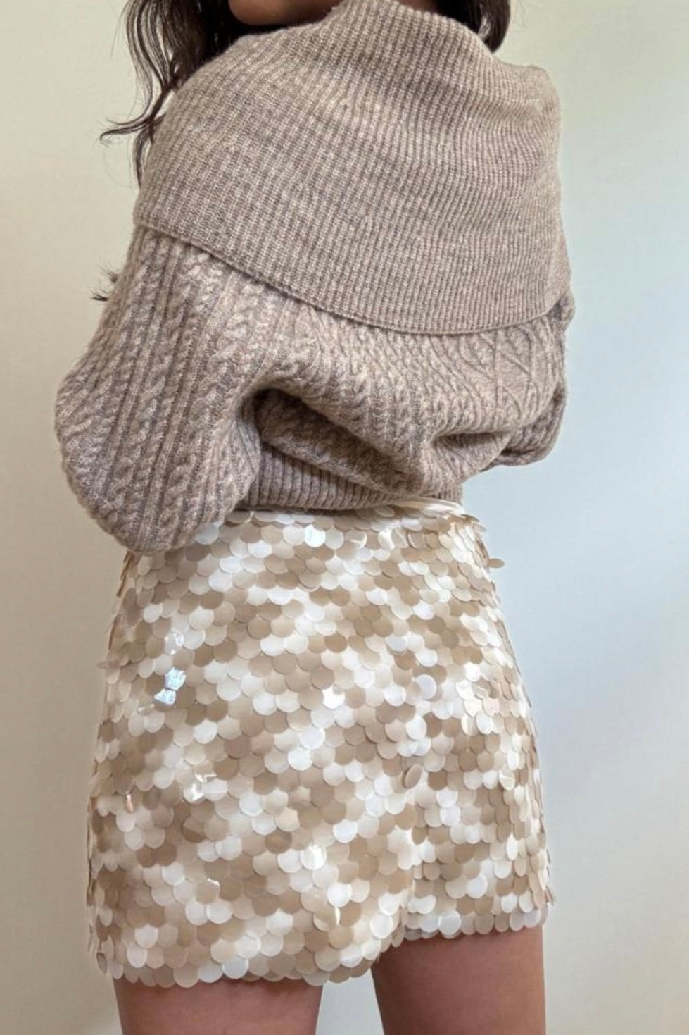 ITS A SEQUIN MINI SKIRT