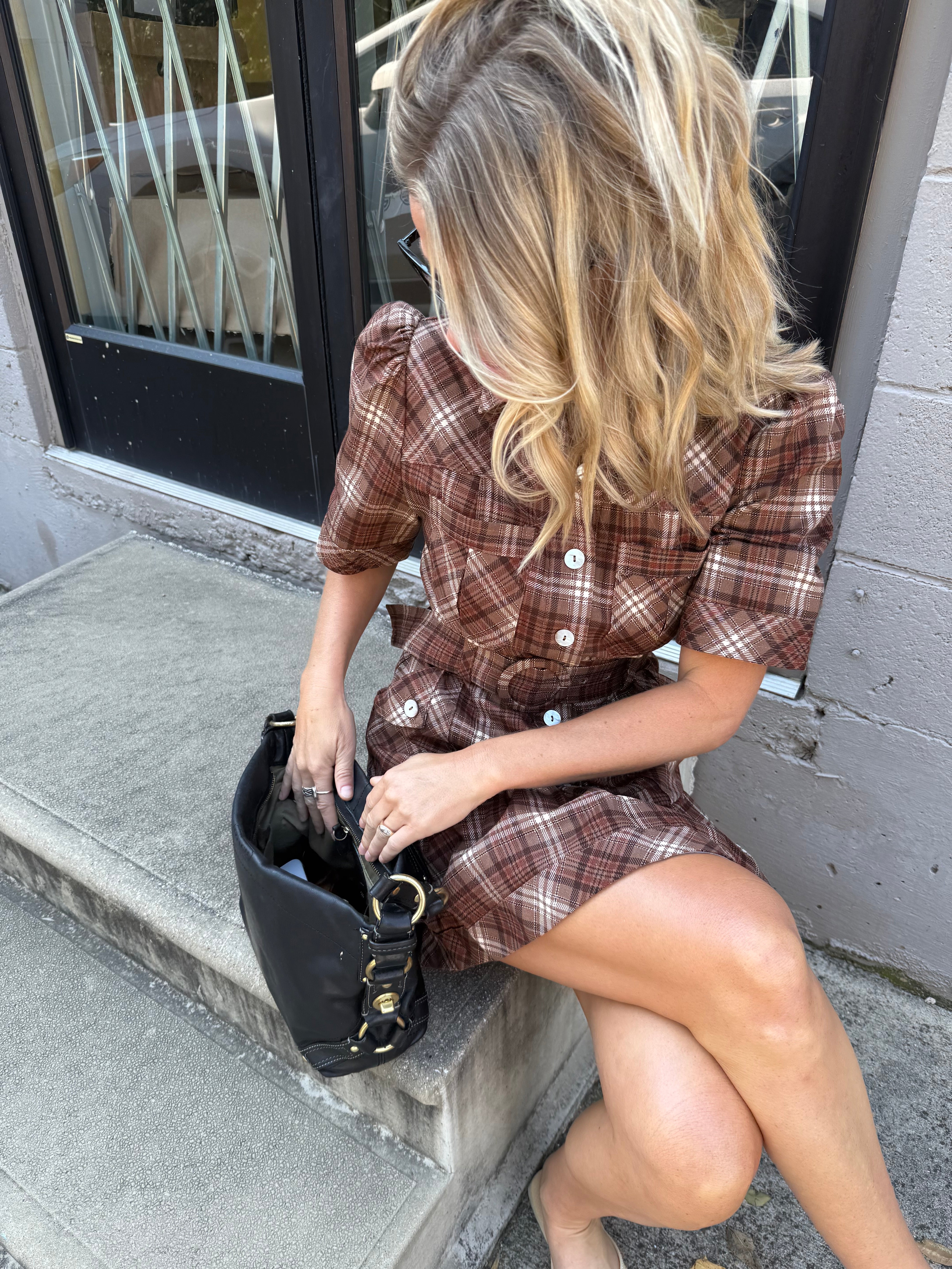 CRUSE PLAID DRESS