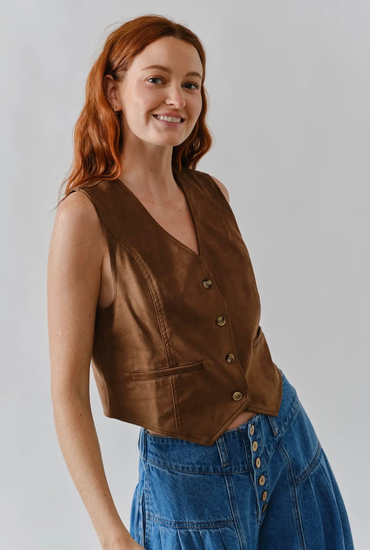 HOOK EM SUEDE VEST