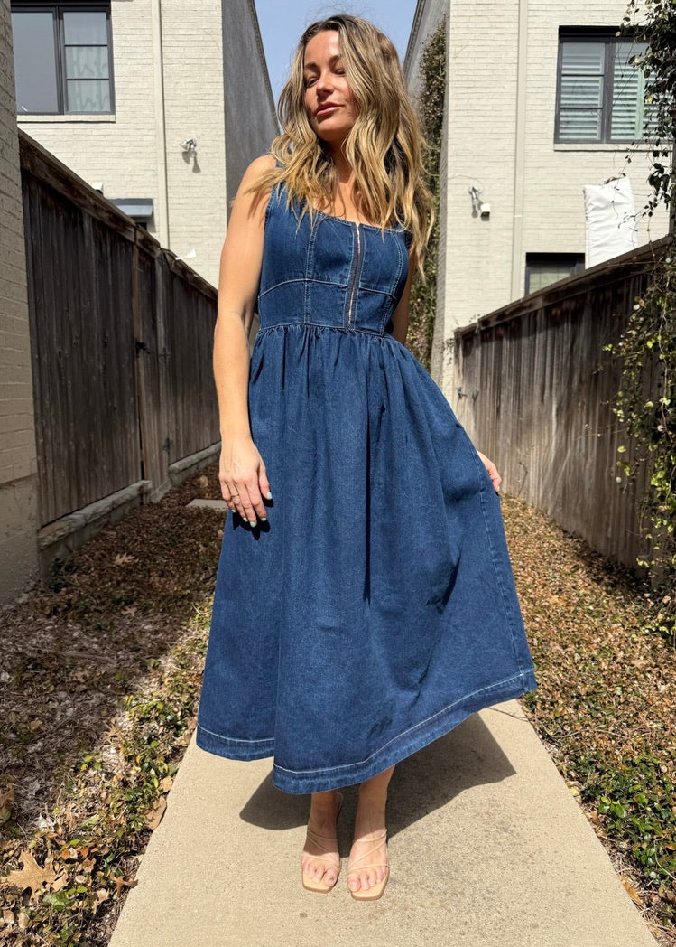 BELLE DENIM MIDI
