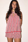 STRIPED CHILI ROMPER