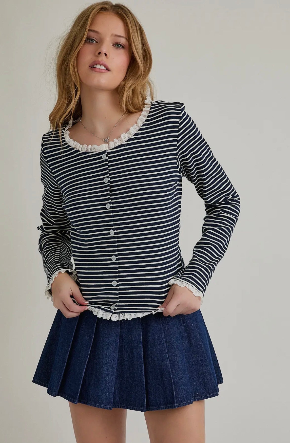 SAY IT AINT SO STRIPED CARDIGAN