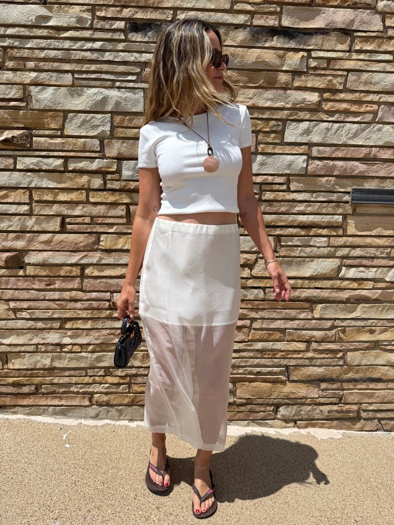 SHEER MIDI SKIRT - Esther Penn