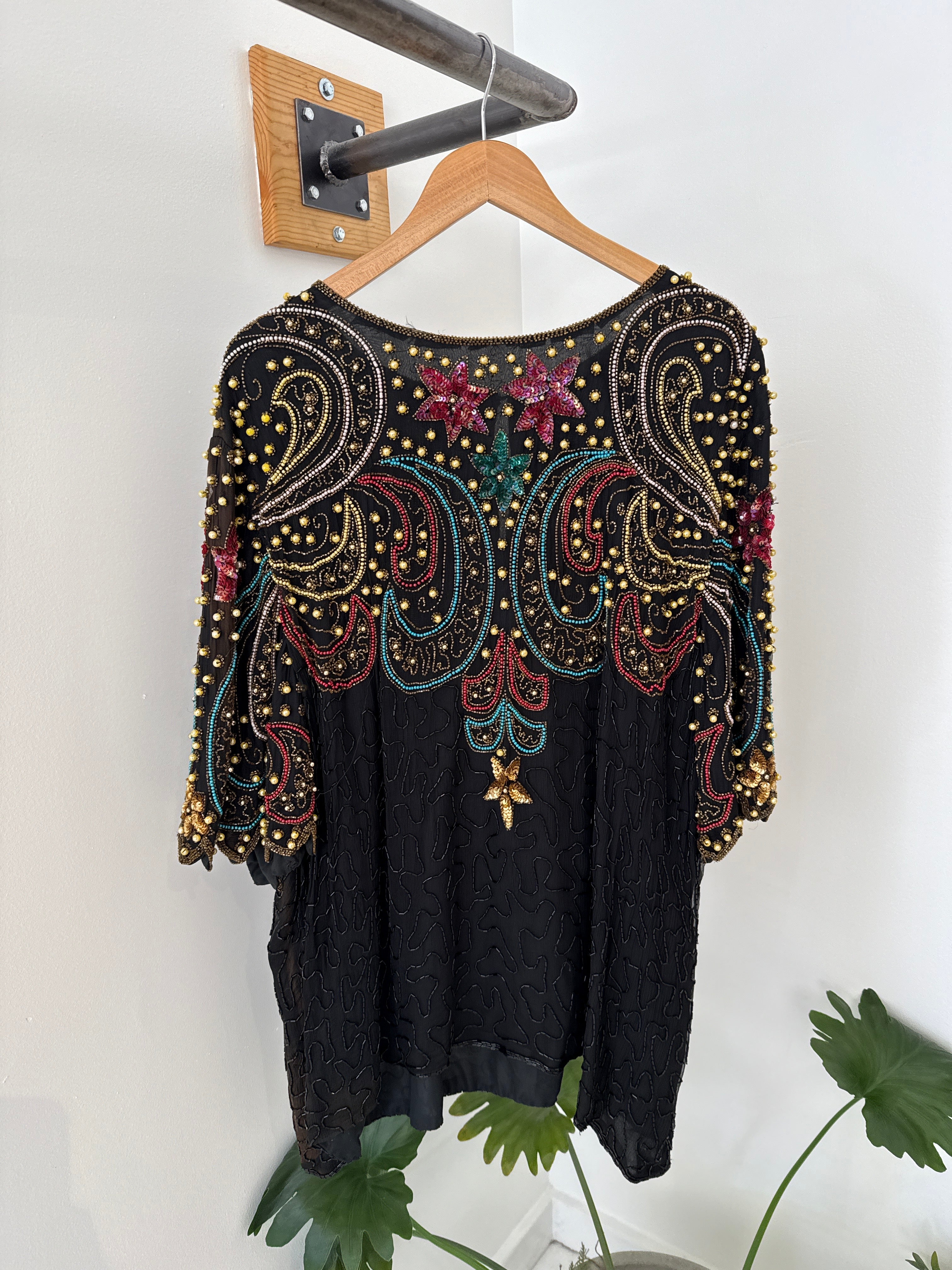VINTAGE BEADED TOP