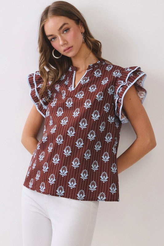 JOLENE RUFFLE TOP