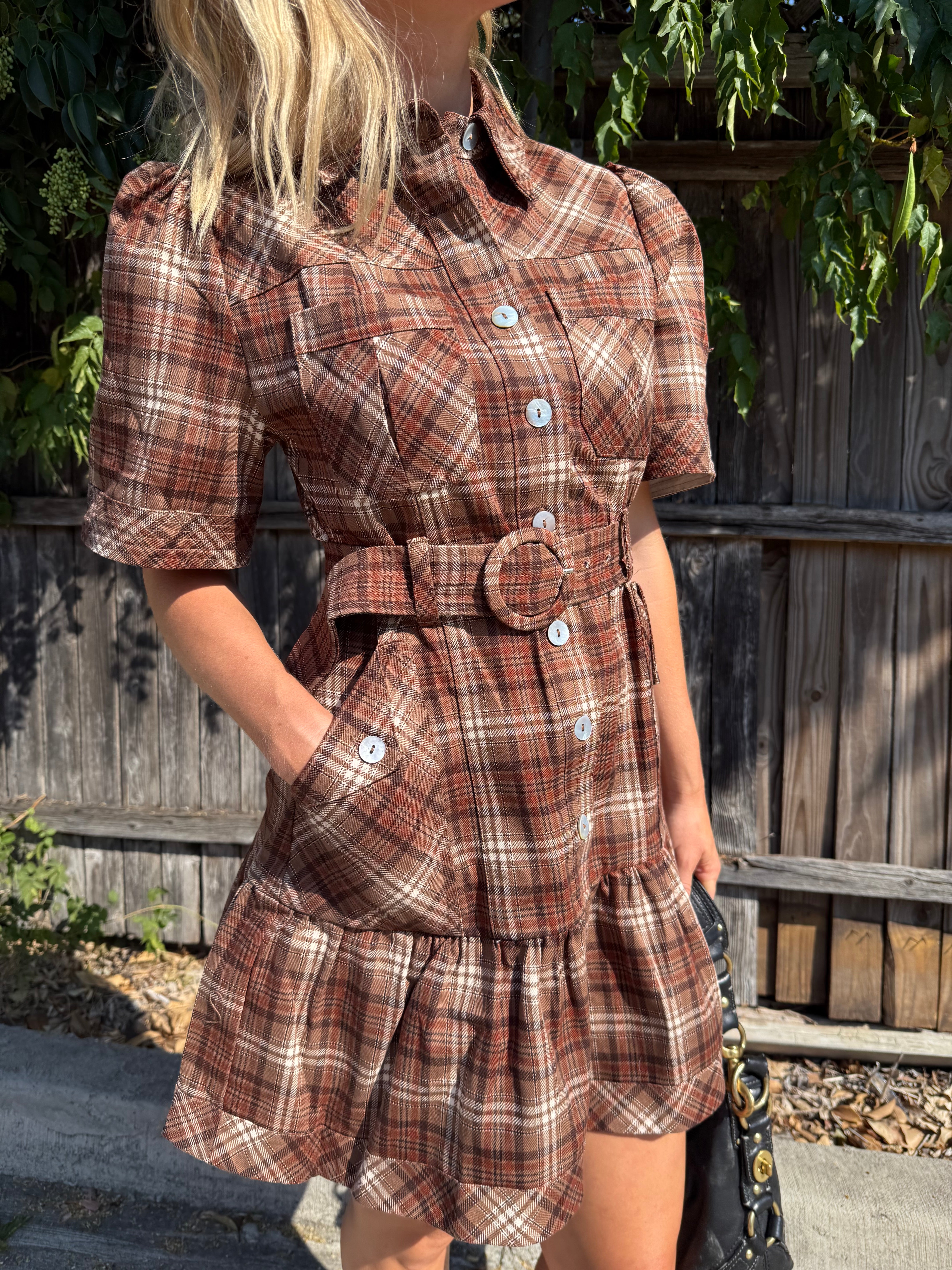 CRUSE PLAID DRESS