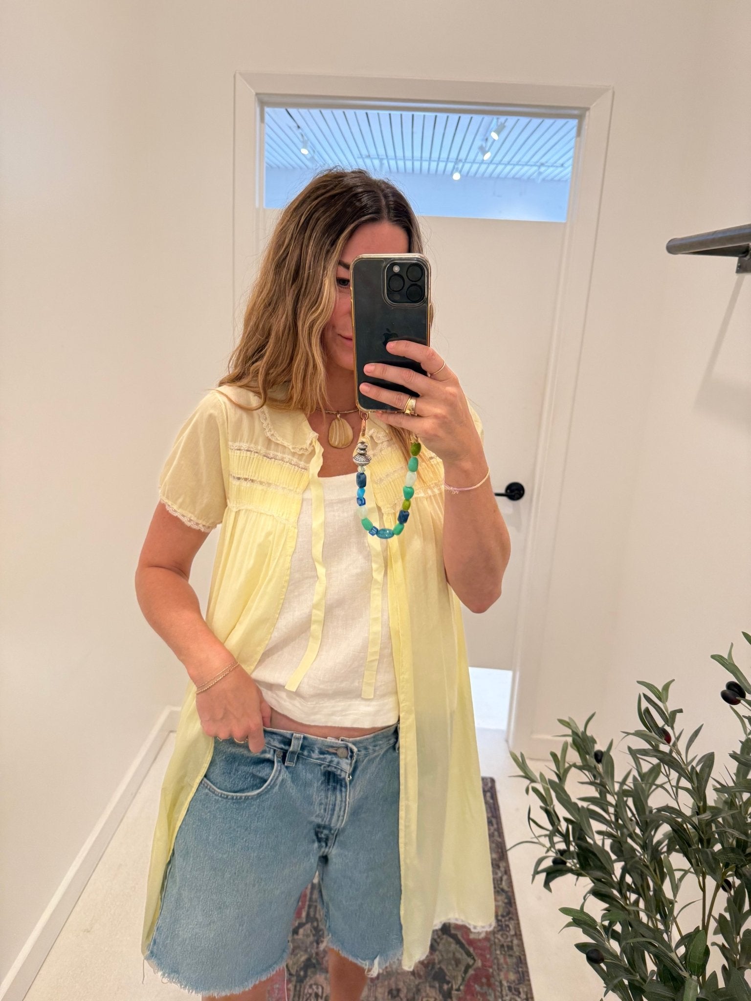 Vintage - Yellow Sheer Top - Esther Penn