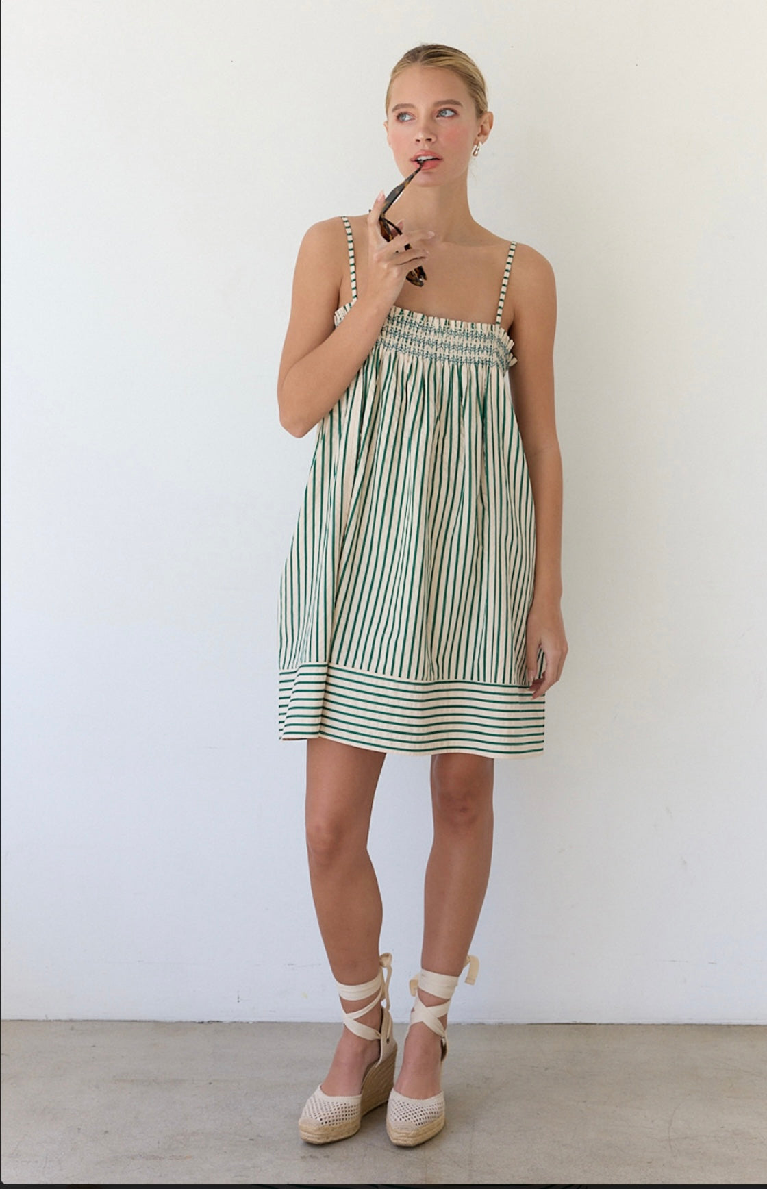 STRIPED BABYDOLL DRESS