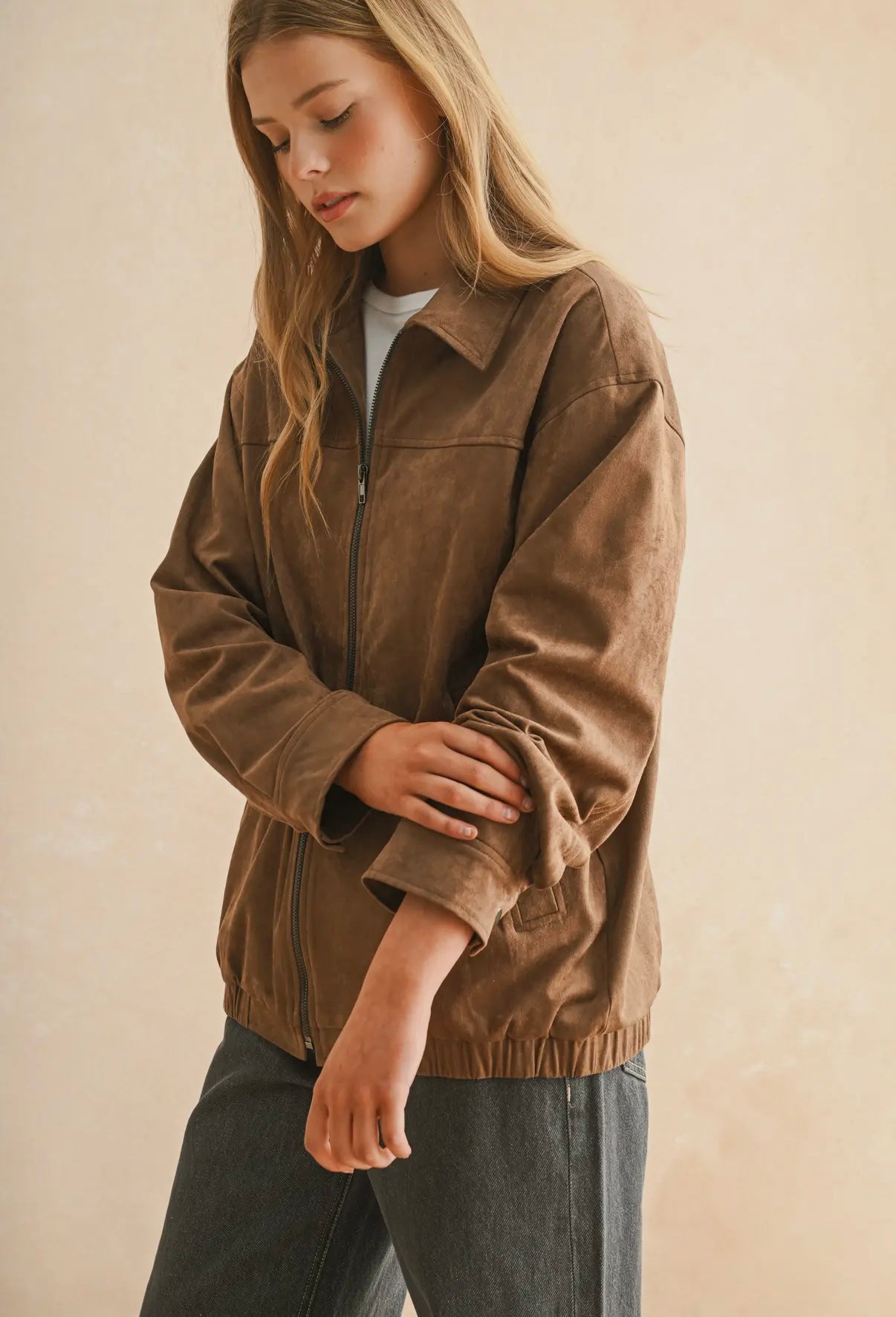 ASPEN SUEDE BOMBER JACKET