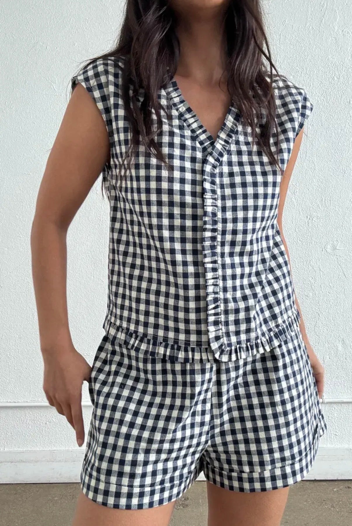 SUNDANCE GINGHAM TOP