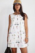 GOLF PRINT MINI DRESS - Esther Penn