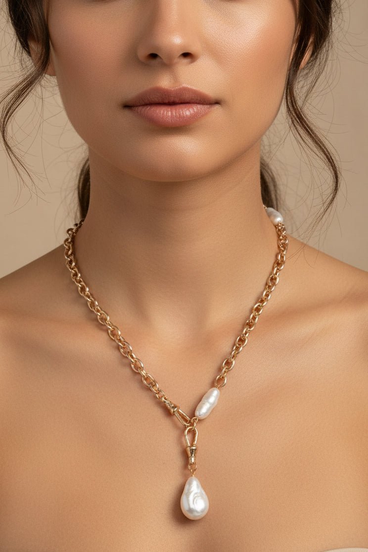 PEARL LARIAT NECKLACE - Esther Penn