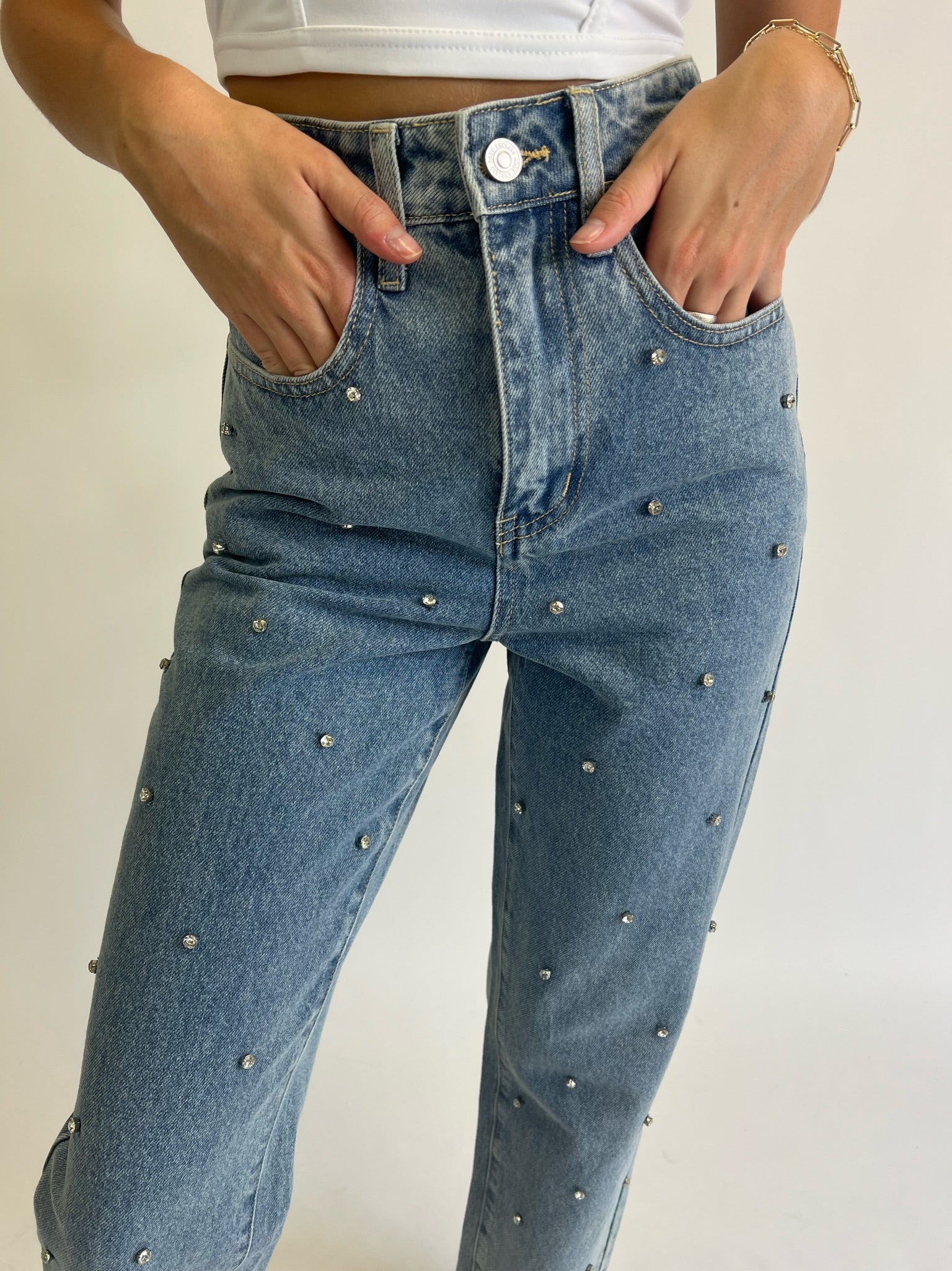 THE STAR STUDDED DENIM