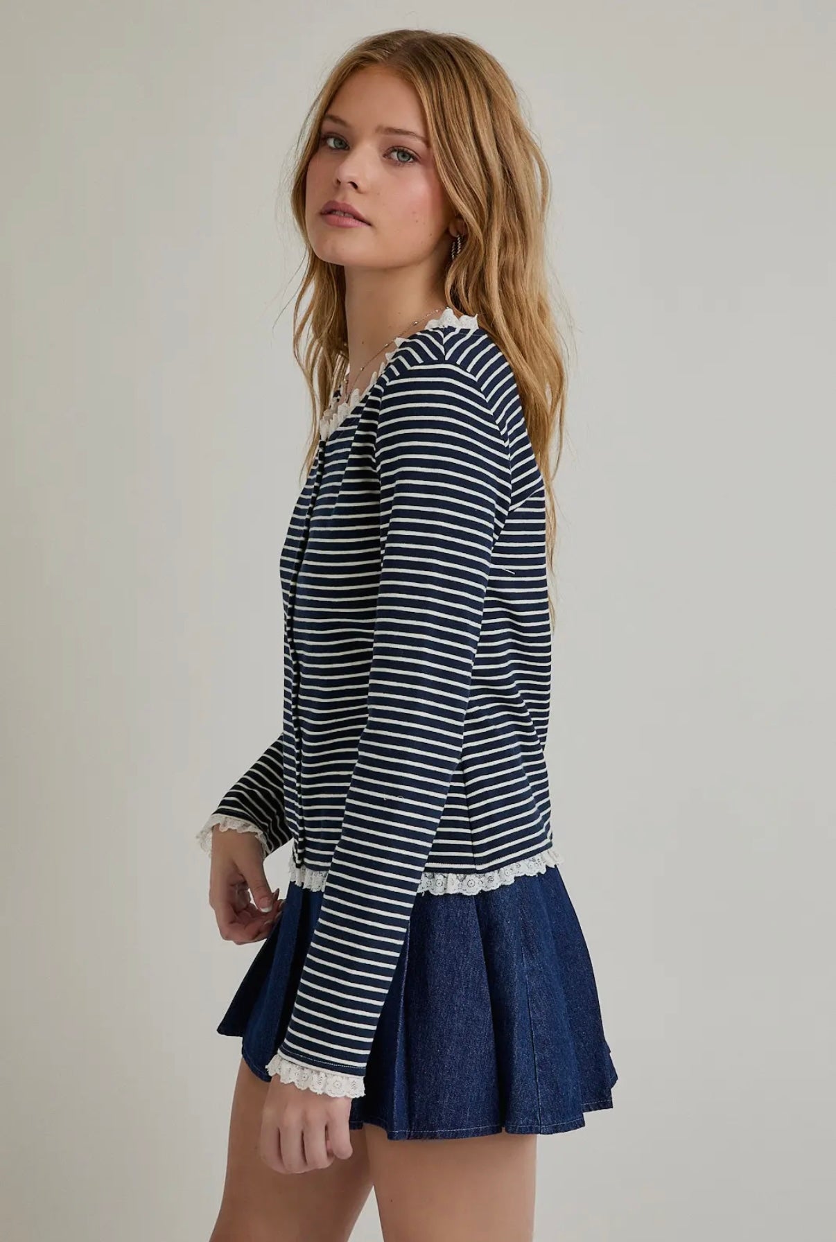 SAY IT AINT SO STRIPED CARDIGAN