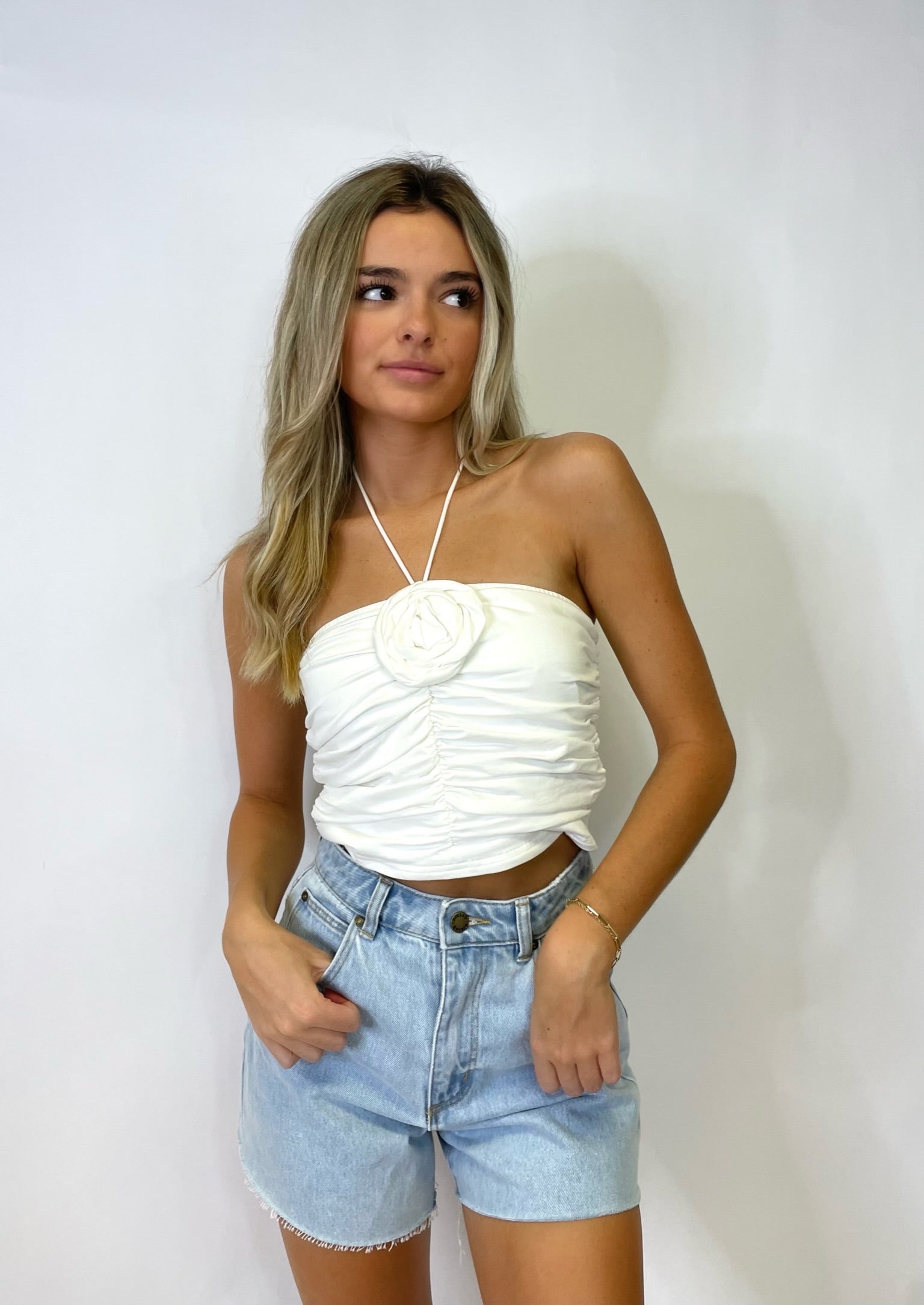 THE RUCHED ROSES TOP
