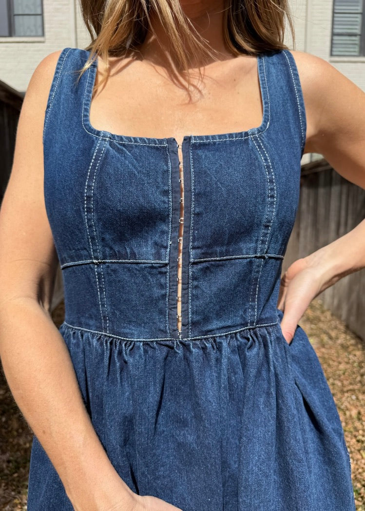 BELLE DENIM MIDI
