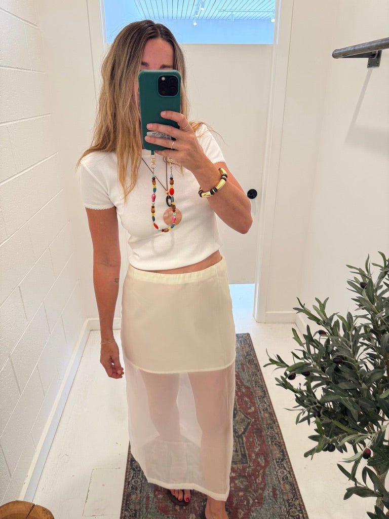 SHEER MIDI SKIRT - Esther Penn
