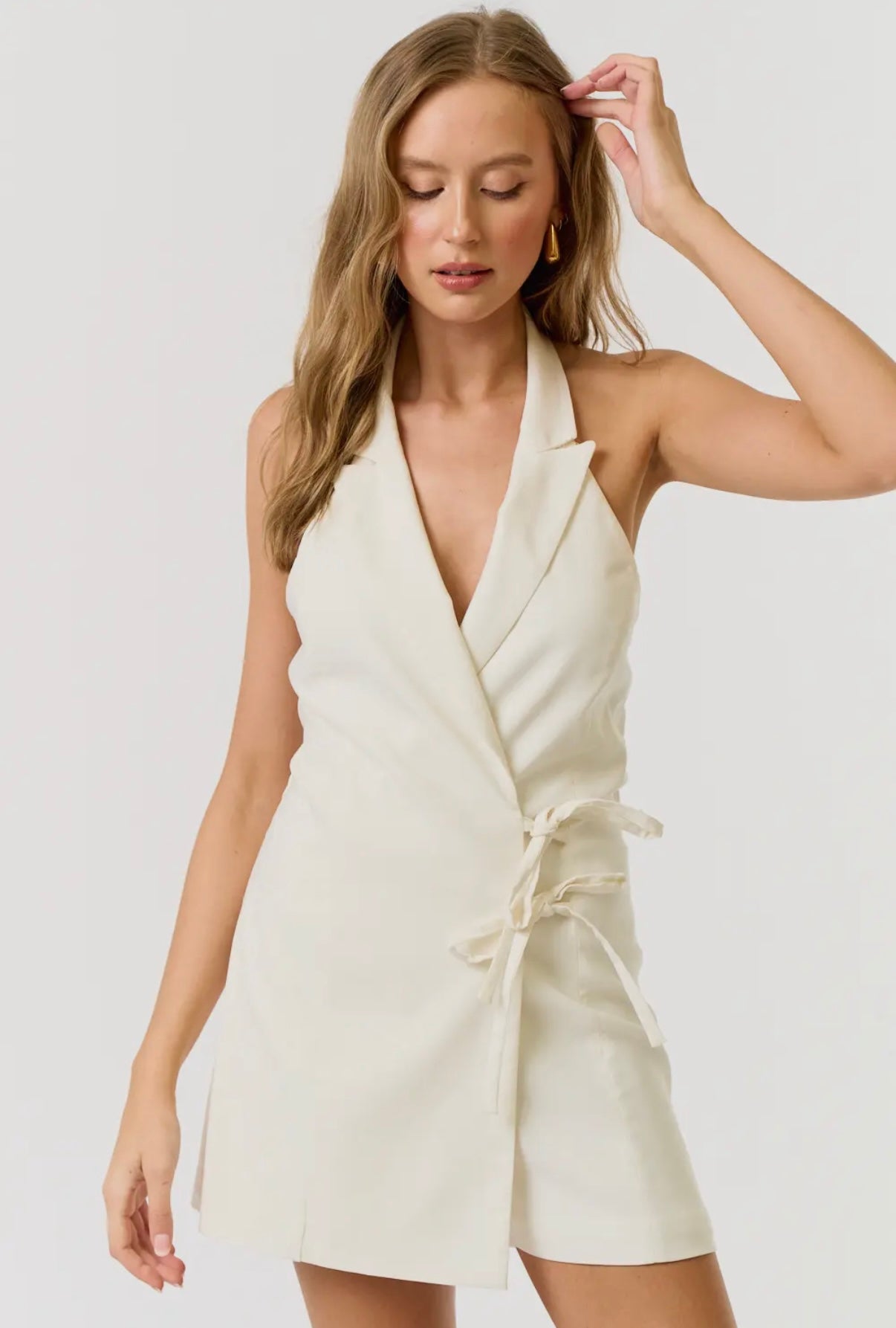 ALIZA HALTER WRAP ROMPER