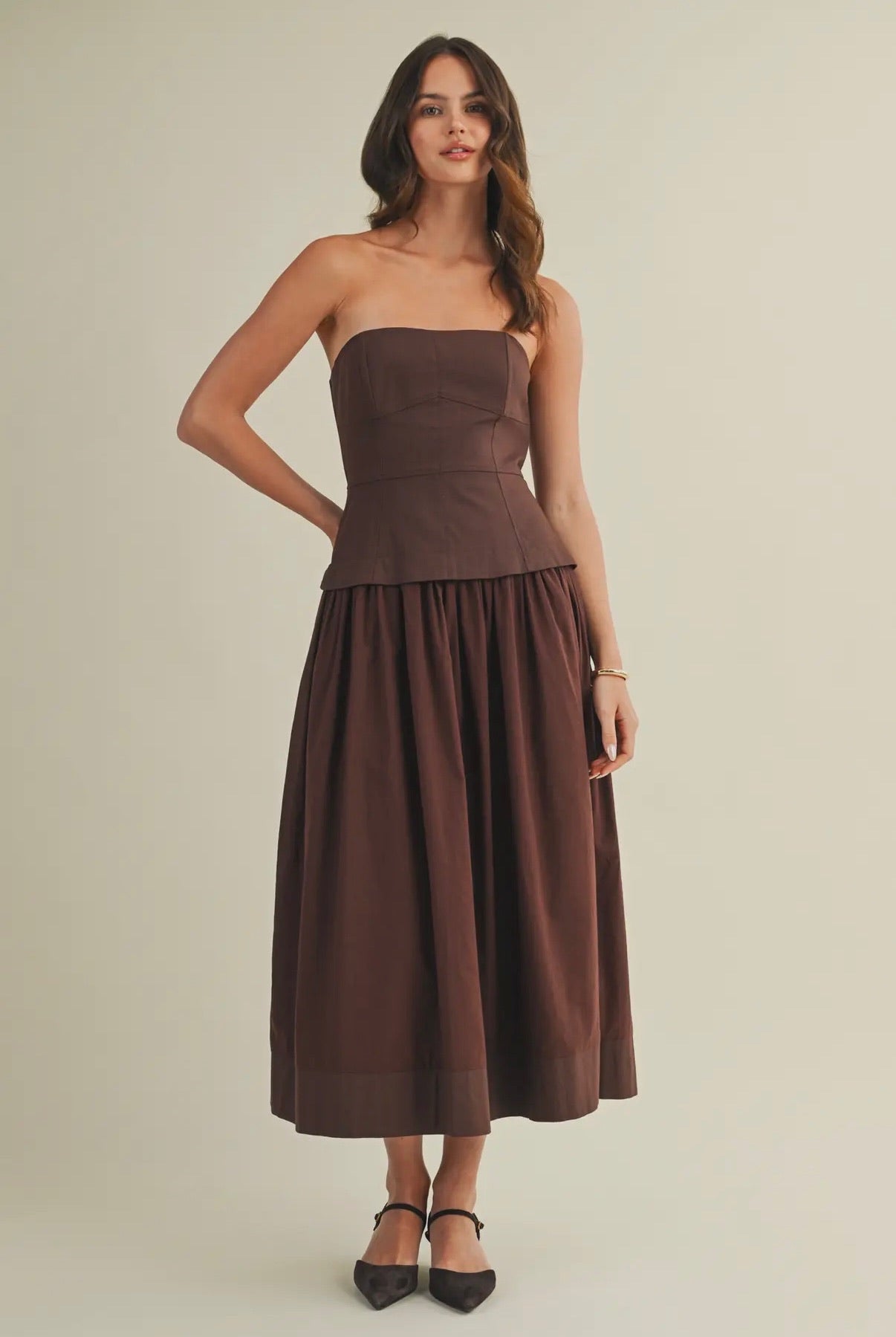 CORSET MIDI DRESS