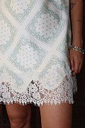 BANDANA LACE TRIM MINI DRESS - Esther Penn