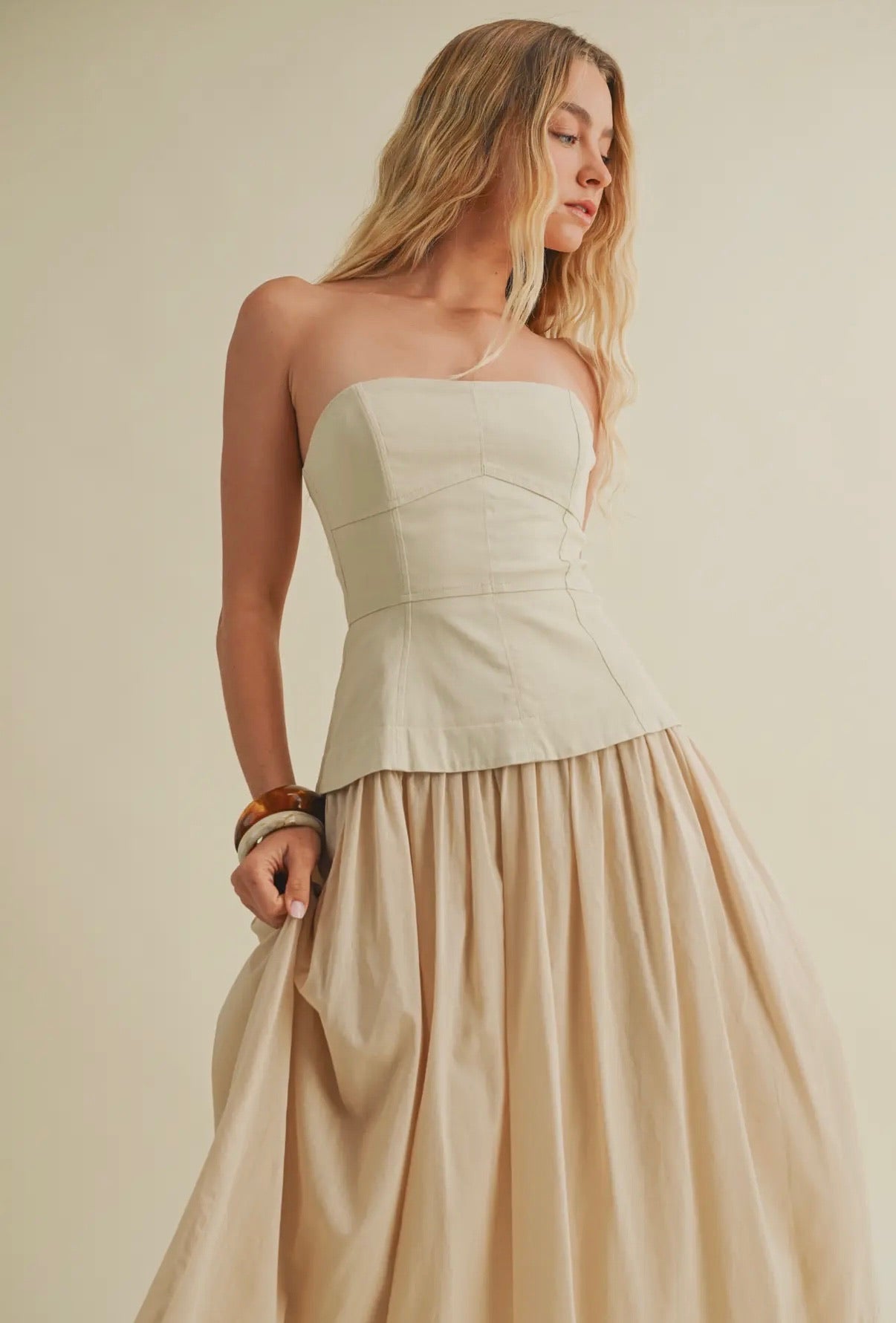 CORSET MIDI DRESS