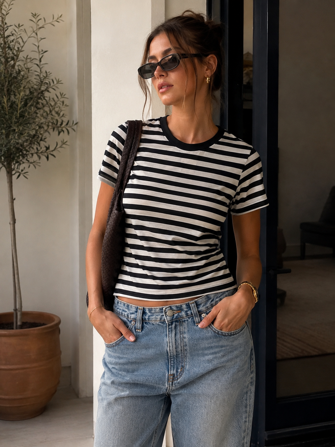 FORE STRIPED TEE