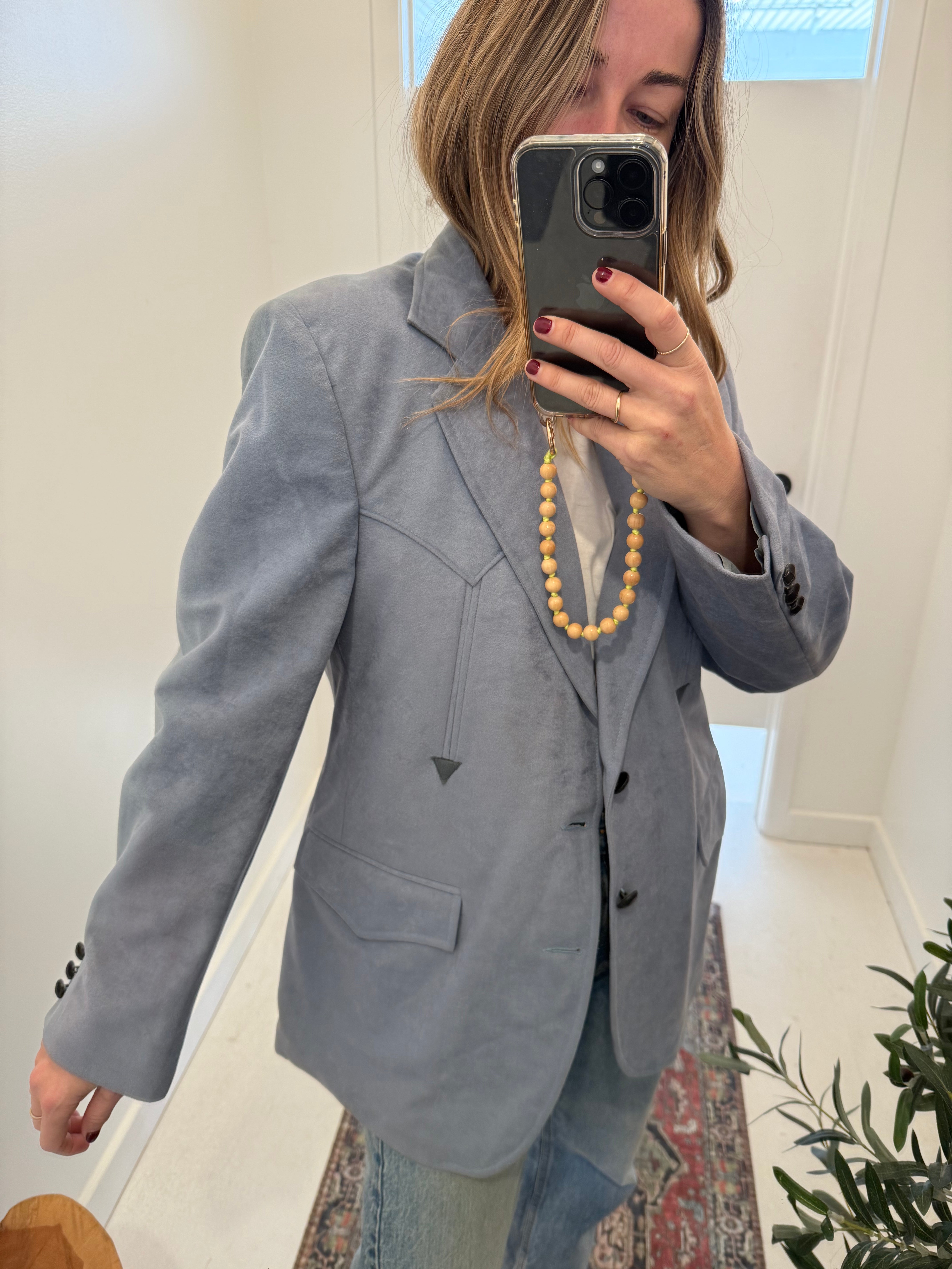VINTAGE BLUE SUEDE BLAZER