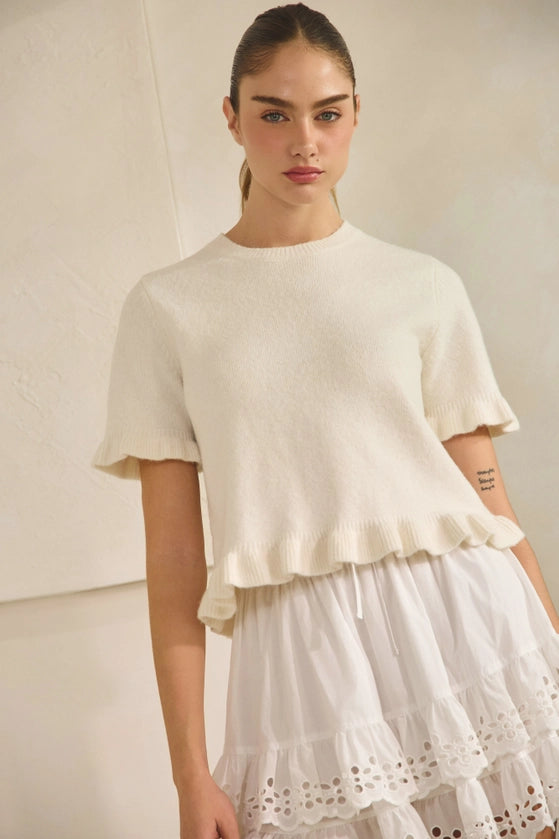 HANNA RUFFLE SWEATER