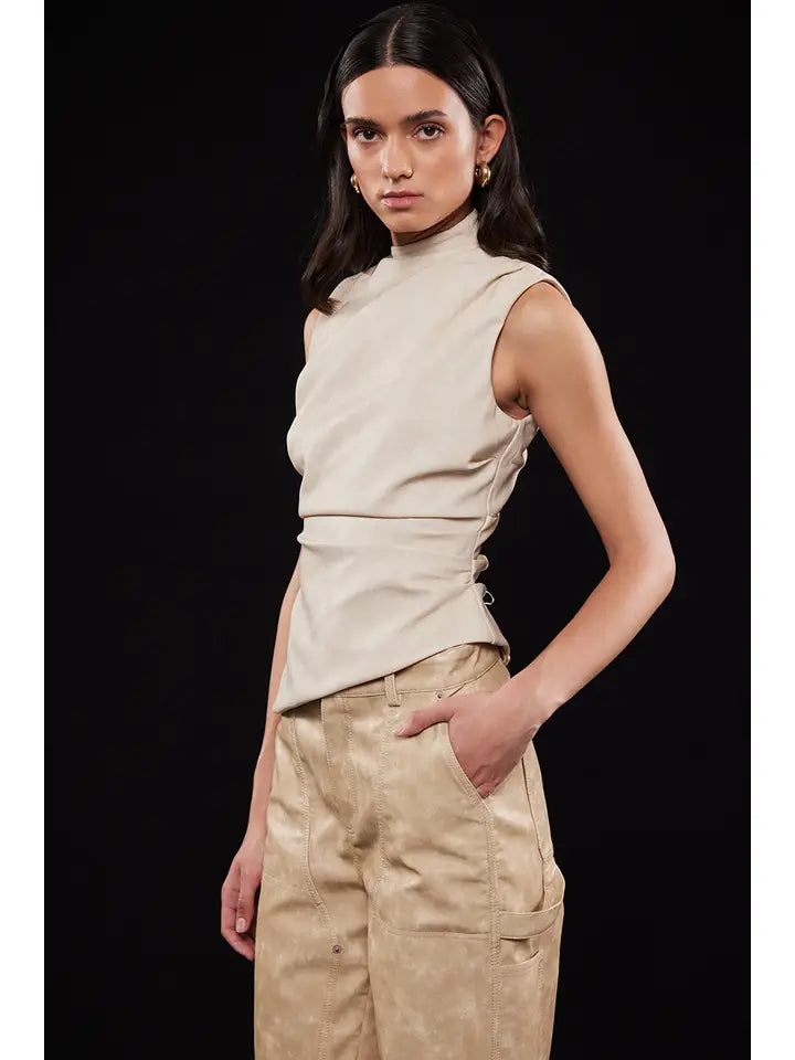 FRANKIE LEATHER TOP